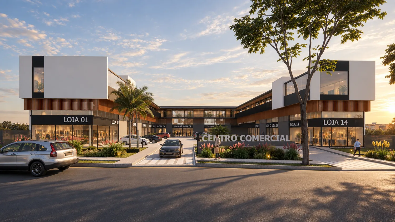 Spazio Mall, projeto de arquitetura comercial da RMJ em Bacacheri, Curitiba-PR